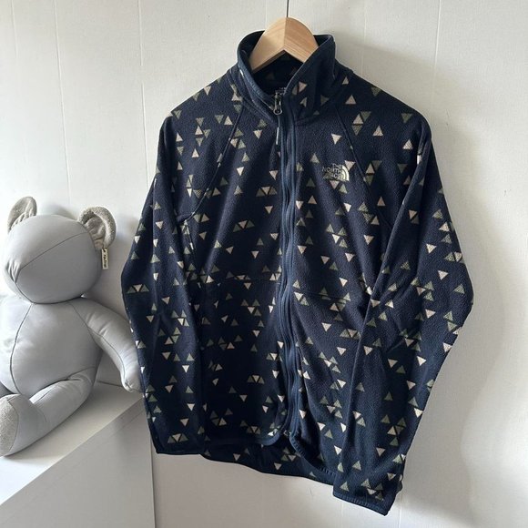 The North Face navy patterned fleece jacket - Picture 2 of 8